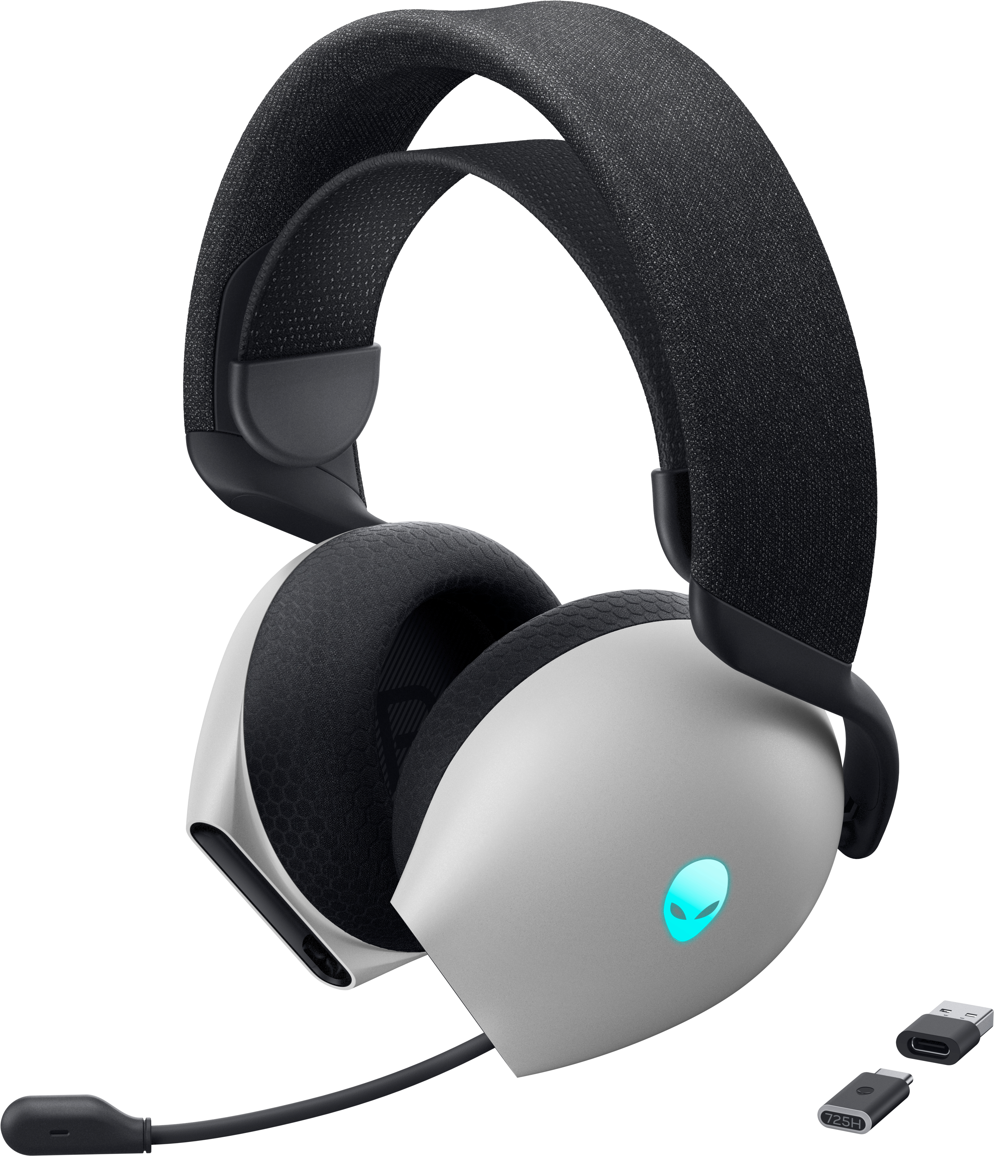 DELL Alienware Tri-Mode Wireless Gaming fejhallgató  AW725H - Lunar Light